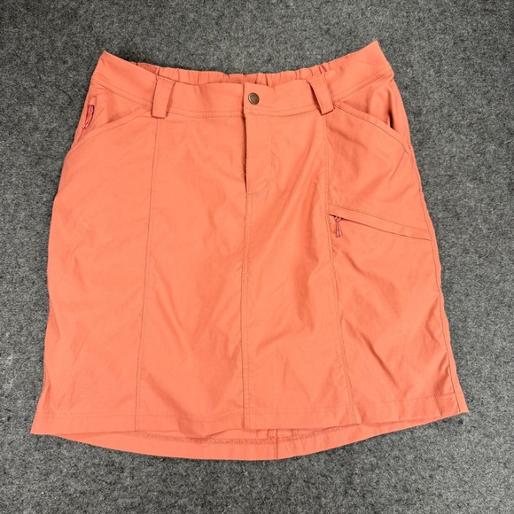Duluth Trading Co Skort Size 14 Womens Hiking Activewear Travel Skirt Orange - Picture 1 of 6